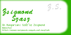 zsigmond szasz business card